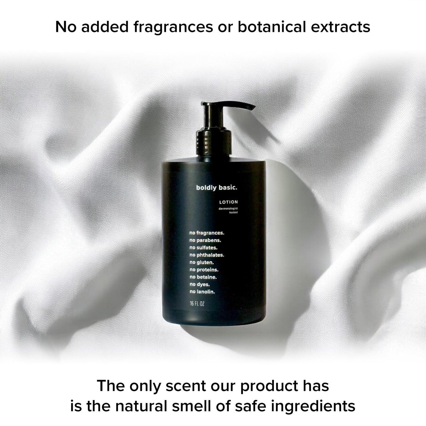 Boldly Basic Fragrance Free Lotion – Gentle, Non-Greasy Moisturizer for Dry & Sensitive Skin | Dermatologist Tested