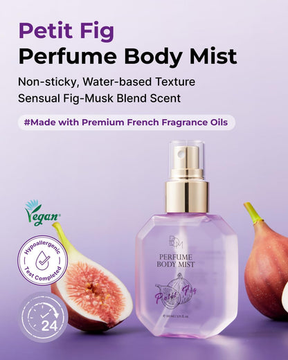 BOM Petit Fig Body Mist – Fig Scent, Hydration with Hyaluronic Acid, Niacinamide & Vitamin C