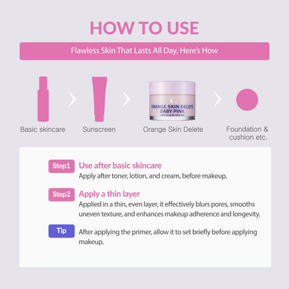 bonamedusa Orange Skin Delete Pore Primer – Baby Pink 30g