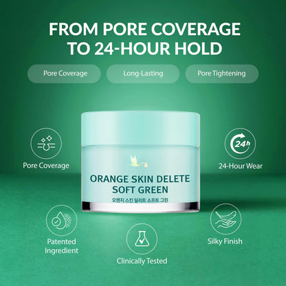 Bonamedusa Orange Skin Delete Primer – Soft Green Pore Care, 30g