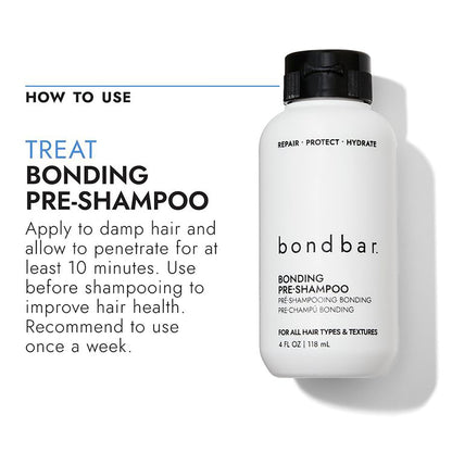 Bondbar PreShampoo Repair Treatment for Damaged Hair | Reduces Breakage & Frizz | Vegan & Cruelty-Free | 4 Fl Oz