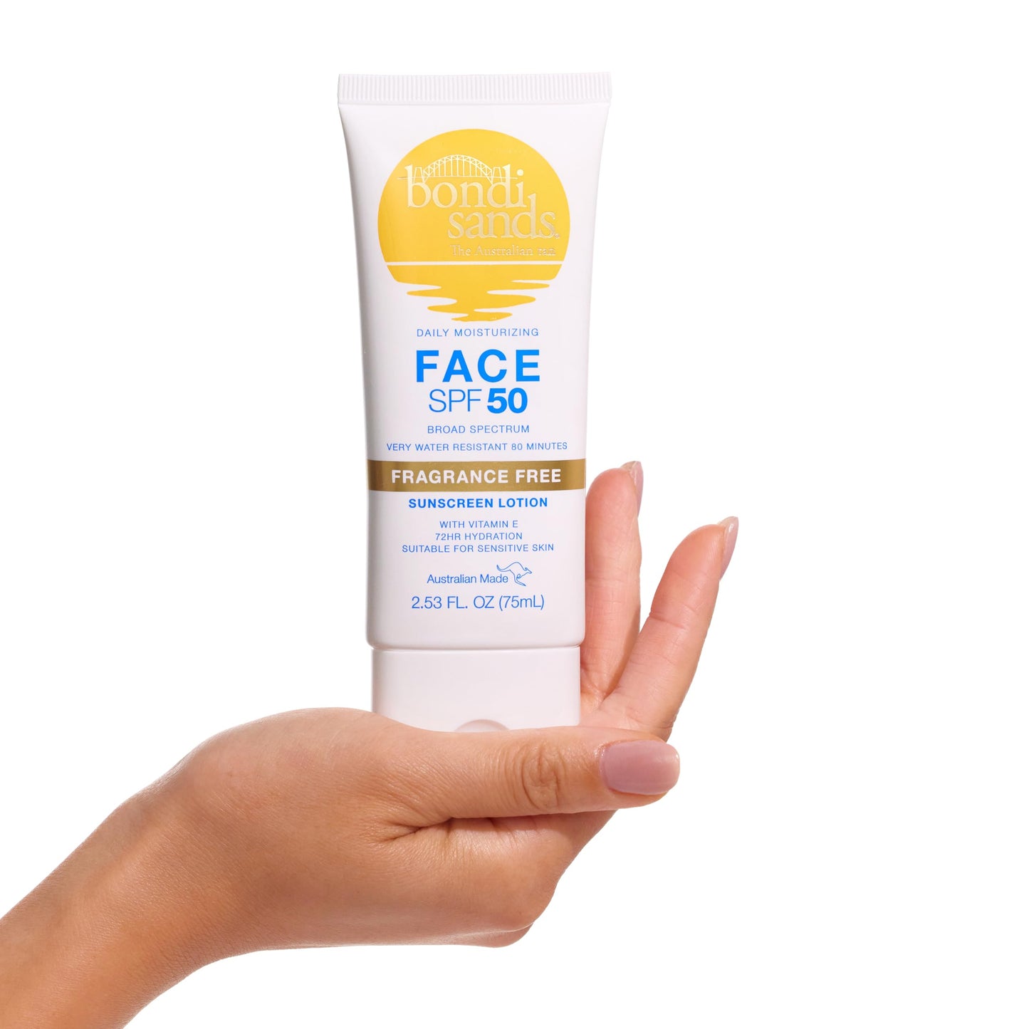 Bondi Sands Fragrance Free Daily Sunscreen Face Lotion SPF 50 – Hydrating, Non-Greasy