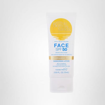 Bondi Sands Fragrance Free Daily Sunscreen Face Lotion SPF 50 – Hydrating, Non-Greasy
