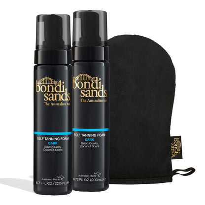 Bondi Sands Self Tanning Foam Duo Dark – Lightweight, Easy, Streak-Free Bronze