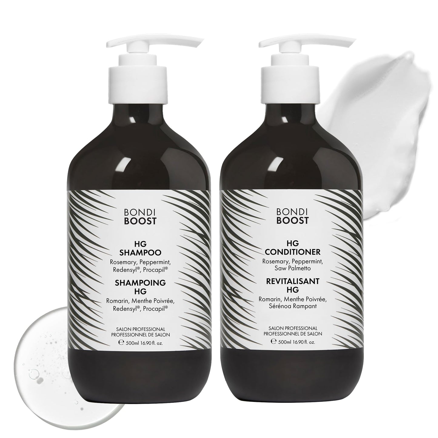 BondiBoost HG Anti-Thinning Shampoo & Conditioner Set – Fuller-Looking Hair, Procapil, Redensyl, Rosemary, Sulfate-Free
