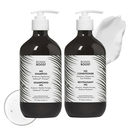 BondiBoost HG Anti-Thinning Shampoo & Conditioner Set – Fuller-Looking Hair, Procapil, Redensyl, Rosemary, Sulfate-Free