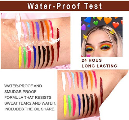 BONNIE CHOICE 14 Colors Liquid Eyeliner – Waterproof Matte Fluorescent Eyeliners for Eyes, Face & Body (Cosplay & Gifts)