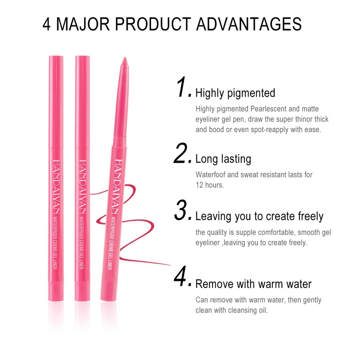 BONNIE CHOICE 20 Colors Eyeliner Pencil Set – Waterproof & Retractable