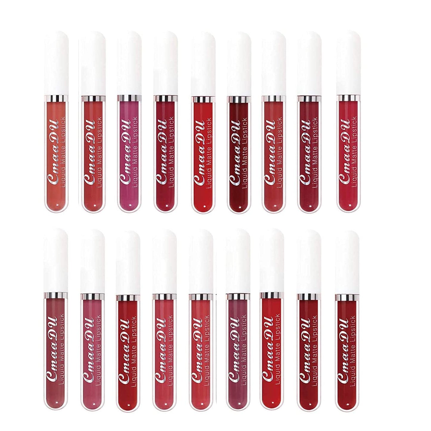 BONNIE CHOICE 18-Pcs Matte Liquid Lipstick Set – Waterproof, Long-Wearing, 18 Rich Shades