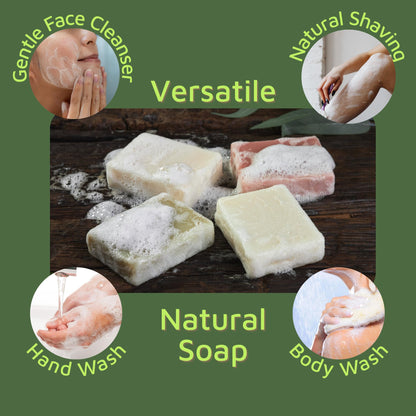 Bonuderm Natural Bar Soap Variety Pack (4) – Peppermint, Patchouli, Lavender & Rosemary | Handmade in USA