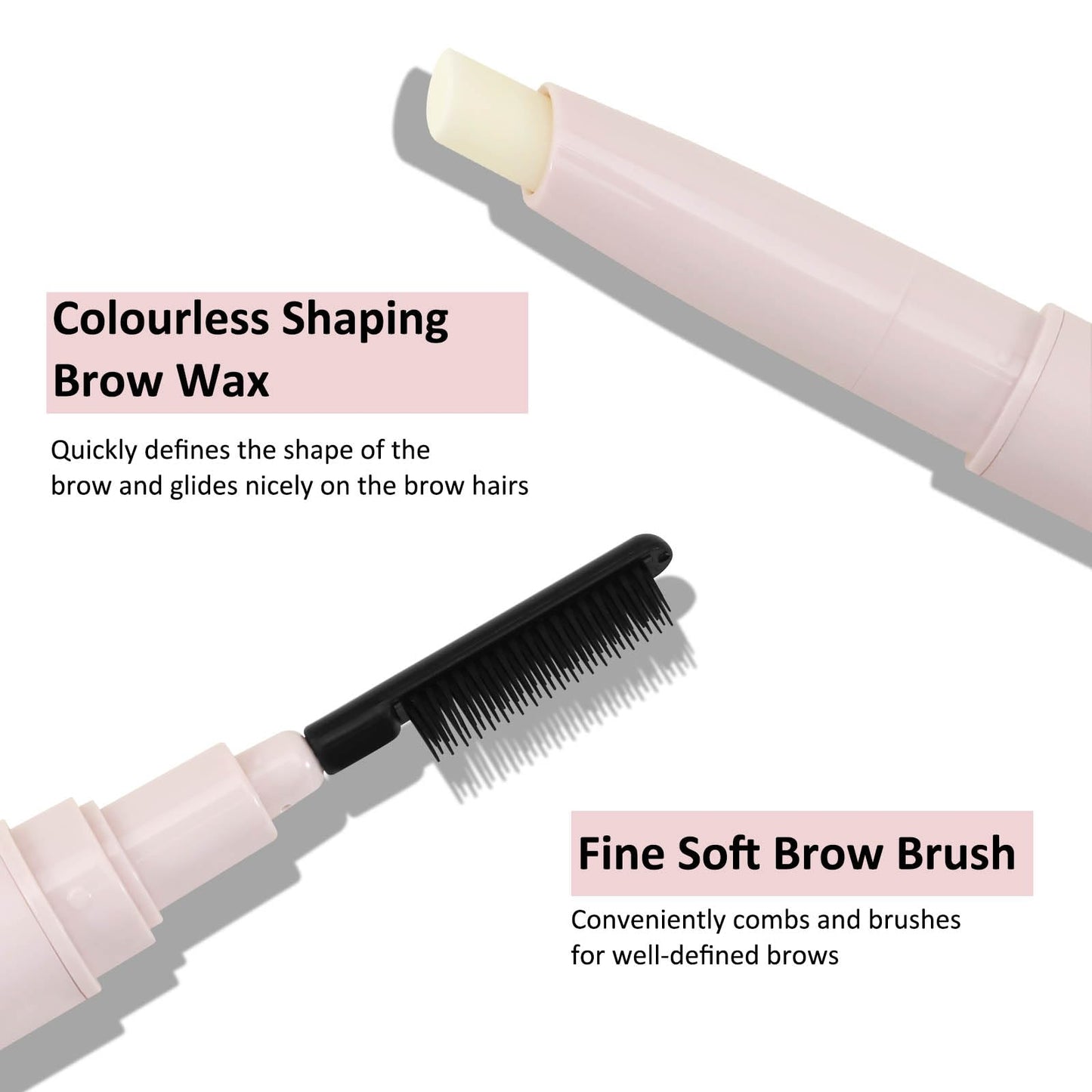 Boobeen Brow Wax Clear – Waterproof Eyebrow Styler with Angled Tip for Long-Lasting Hold