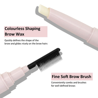 Boobeen Brow Wax Clear – Waterproof Eyebrow Styler with Angled Tip for Long-Lasting Hold