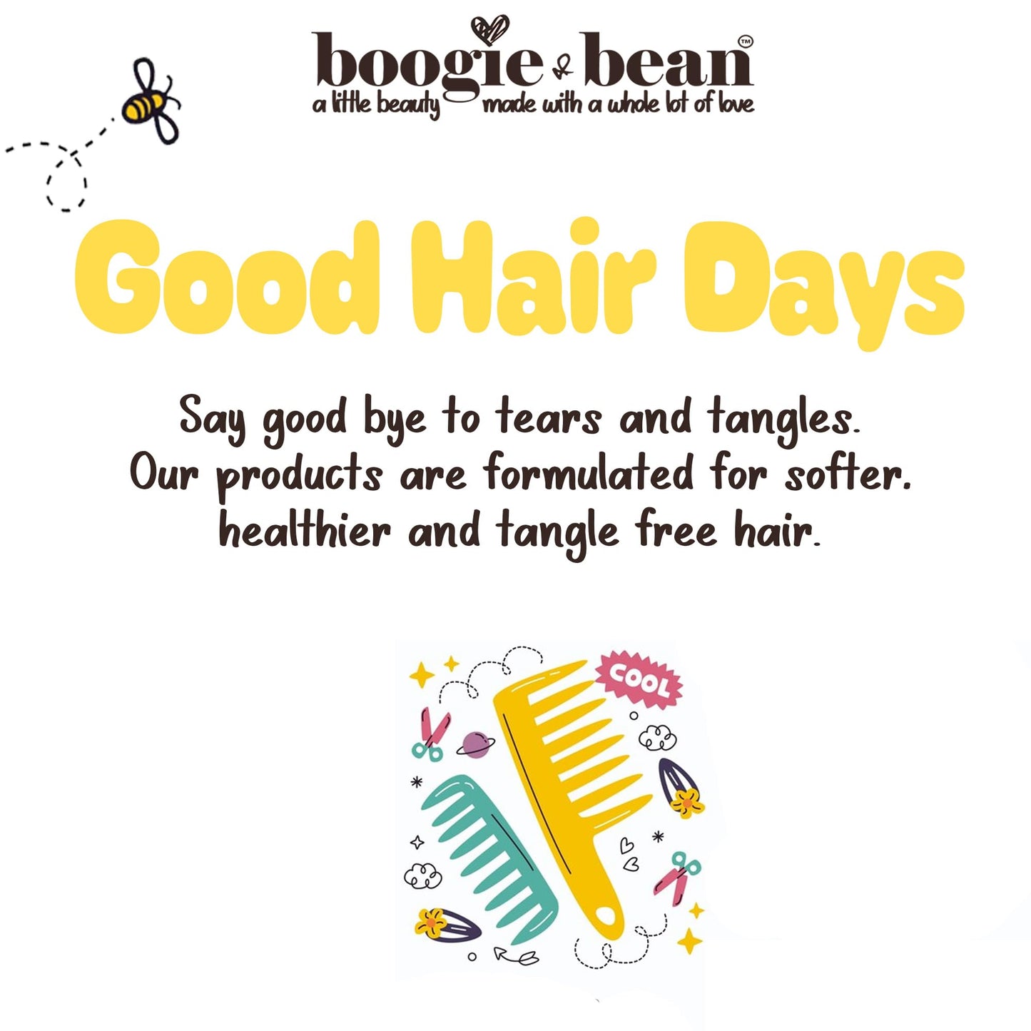 Boogie and Bean Kids Conditioner Detangler for Curly Hair