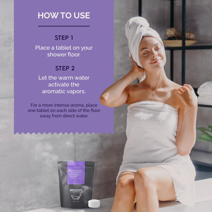 BOOTLEG BATH Shower Steamers Aromatherapy Lavender 8 Pack – 100% Pure Essential Oils, All Natural, Made in USA