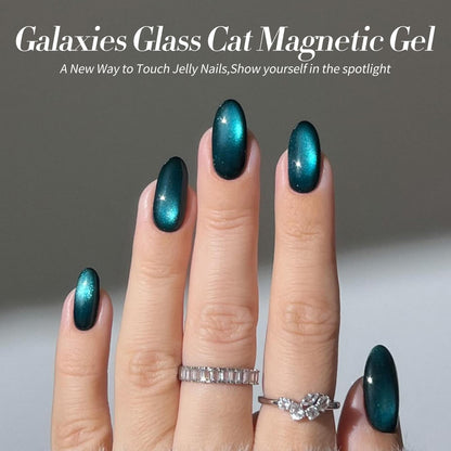 Born Pretty Cat Magnetic Eye Gel Nail Polish – Glitter Auroras Magnetic Cat-Eye Set (6-Piece)