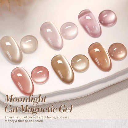 Born Pretty Cat Magnetic Eye Gel Nail Polish Kit – 6x7ml Shimmer Magnetic Polishes