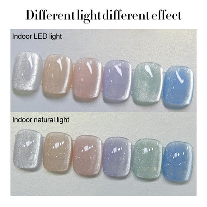 Born Pretty Cat Magnetic Gel Nail Polish Set – Pastel Milky Colors, 7ml x6