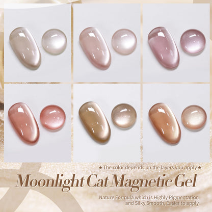 Born Pretty Cat Magnetic Eye Gel Nail Polish Kit – 6x7ml Shimmer Magnetic Polishes