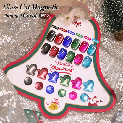 Born Pretty Christmas Cat Magnetic Eye Gel Nail Polish Set – 6 Colors (7ml each) for Holiday Manicure