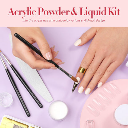 Born Pretty Acrylic Nail Kit with Drill – 92Pcs Starter Set for DIY Home Manicures