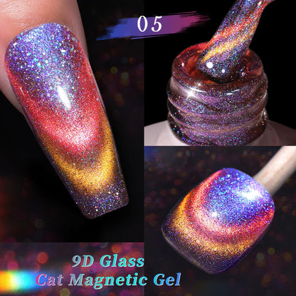 Born Pretty Cat Magnetic Gel Nail Polish Set 9D Chameleon Glitter – 6pcs