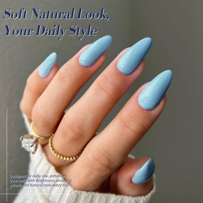 Born Pretty Blue Gel Nail Polish Kit – 6 Gradient Blues with Glitter & Long-Lasting Color