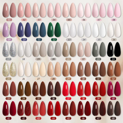 Born Pretty 52Pcs Fall Winter Gel Nail Polish Set – 48 Colors + 4 Base/Top Coats