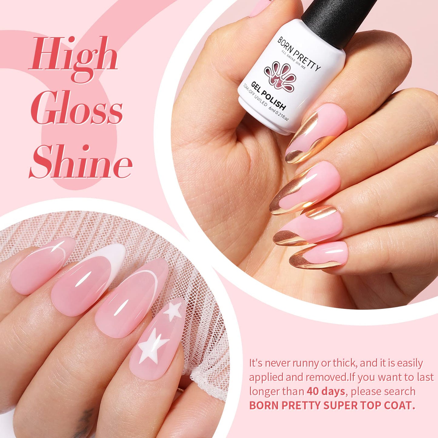 Born Pretty Jelly Gel Nail Polish Kit – 28Pcs with 48W UV Lamp, 12 Colors + Base/Top Coat