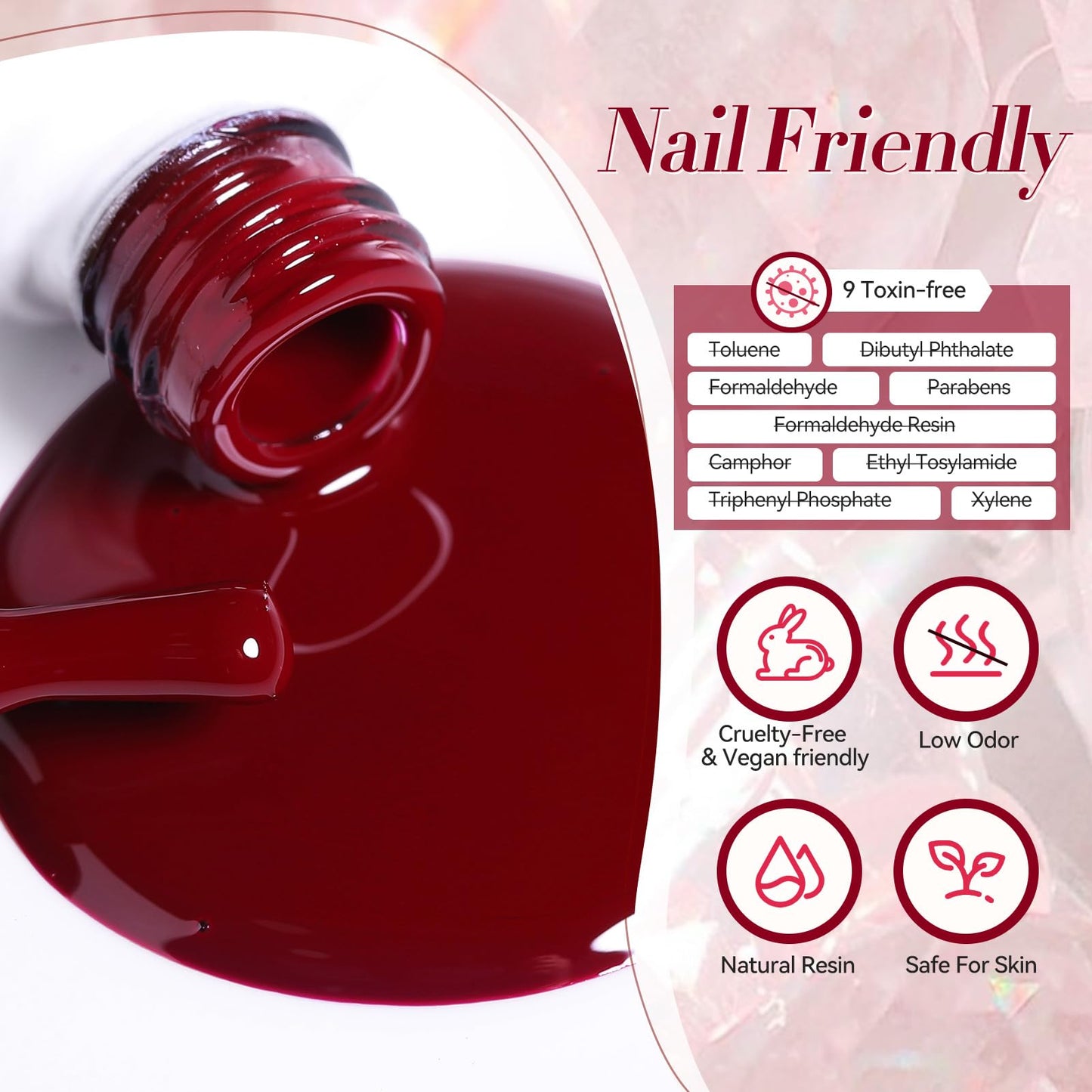 Born Pretty Fall Winter Gel Nail Polish 6-Piece Collection – Pumpkin, Caramel, Orange, Brown & Red Shimmer
