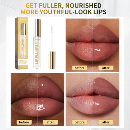 Borovetty Lip Plumper Gloss — Clear, Hydrating Plump for Fuller Lips
