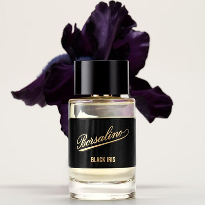 Borsalino Black Iris – Men’s Eau de Parfum | Long-Lasting Fresh Woody Amber with Bergamot & Iris