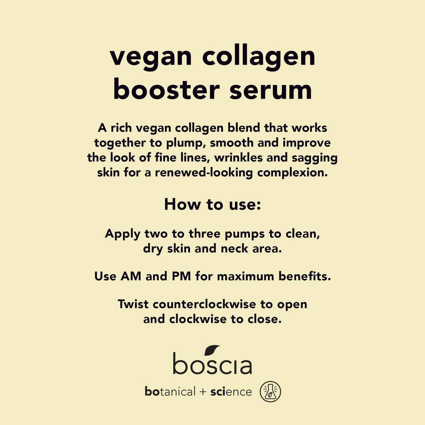 boscia Vegan Collagen Booster Serum — Clean, Cruelty-Free Anti-Aging for All Skin Types