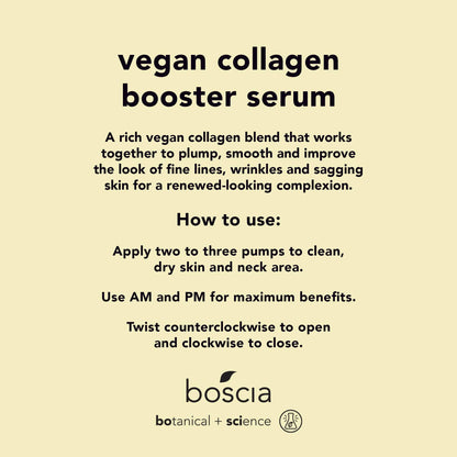 boscia Vegan Collagen Booster Serum — Clean, Cruelty-Free Anti-Aging for All Skin Types