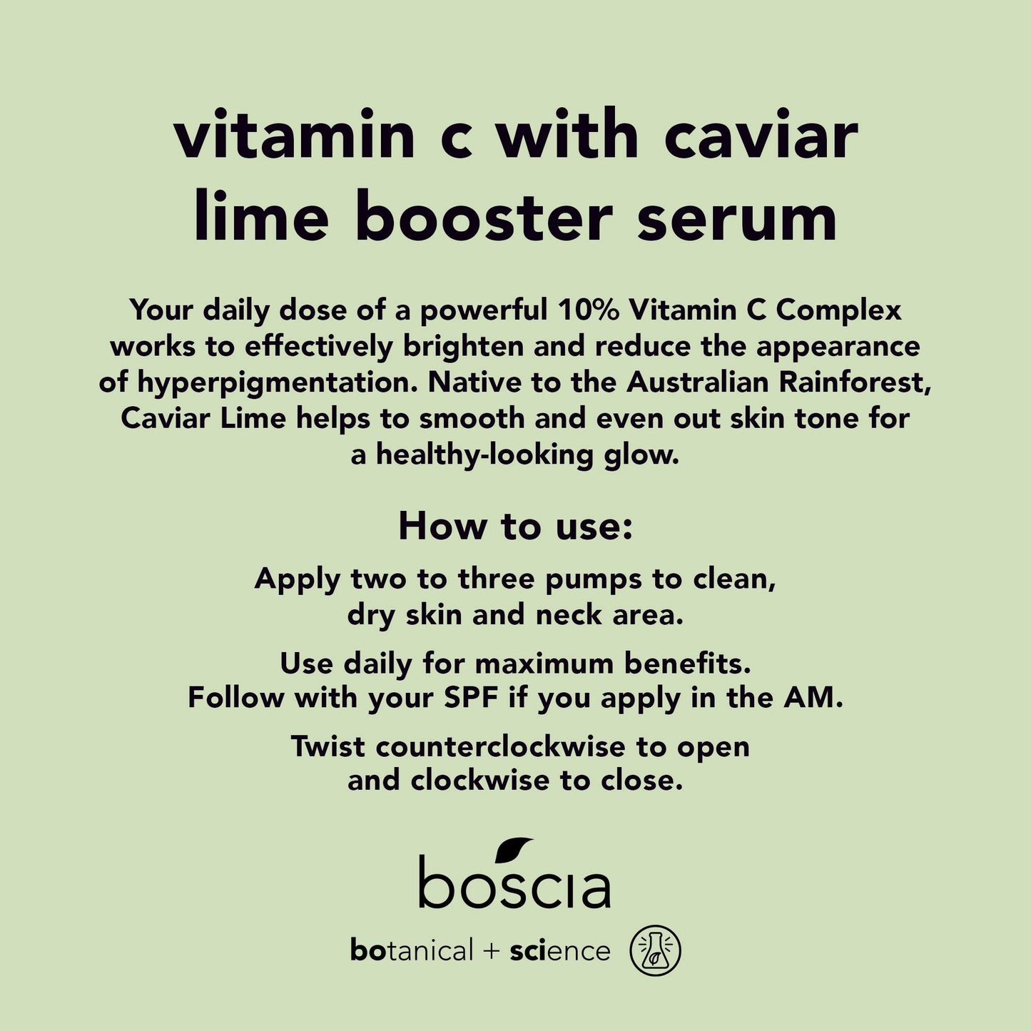 boscia Vitamin C with Caviar Lime Booster Serum – Vegan, Cruelty-Free Skin Care