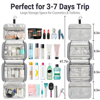 Bosidu Travel Toiletry Organizer – Large Capacity Hanging Bag for Women