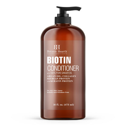 Botanic Hearth Biotin Conditioner With Ginger Oil & Keratin | Hair Growth Support | 16 Fl Oz | Sulfate & Paraben Free