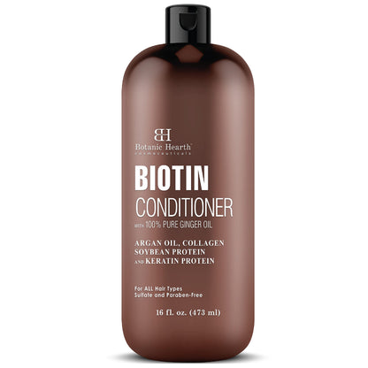 Botanic Hearth Biotin Conditioner With Ginger Oil & Keratin | Hair Growth Support | 16 Fl Oz | Sulfate & Paraben Free