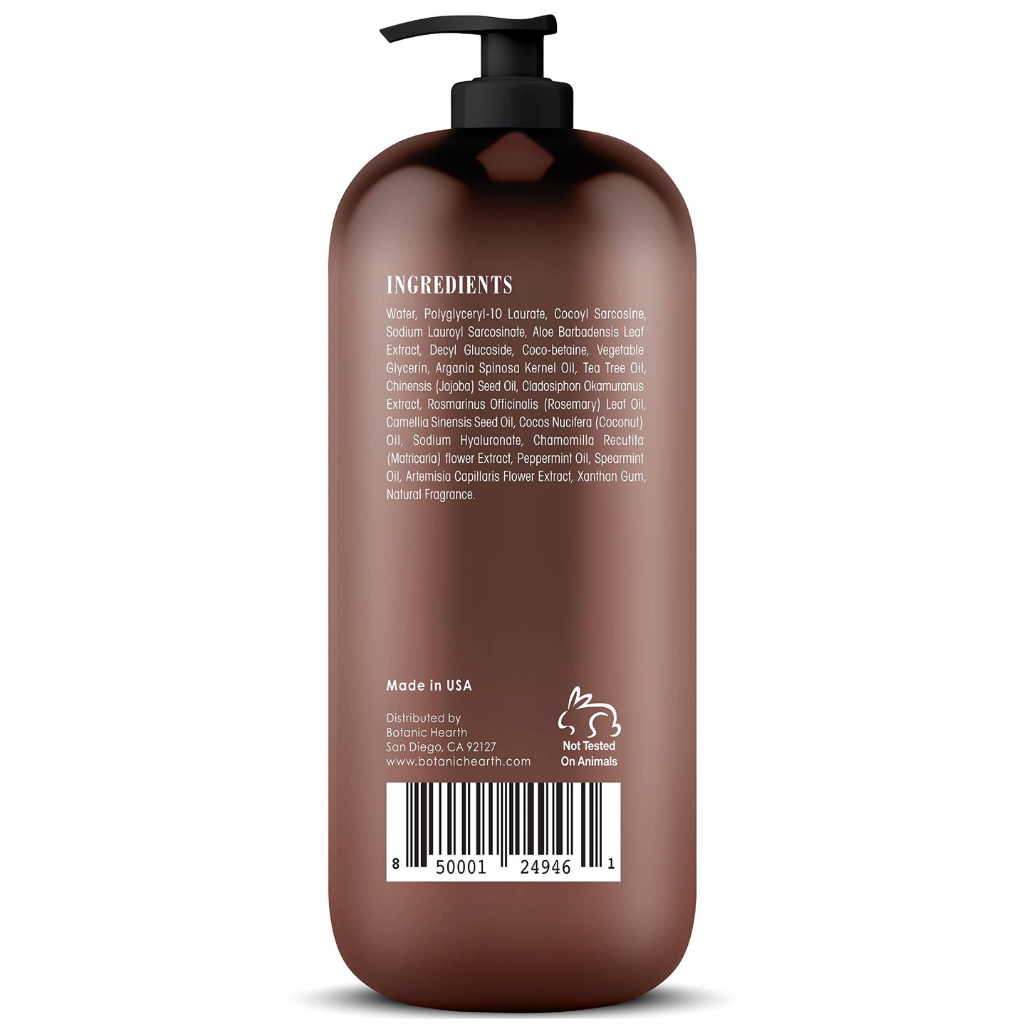 Botanic Hearth Tea Tree Liquid Hand Soap | Sulfate-Free Formula | Aloe Vera & Tea Tree Oil | 16 Fl Oz