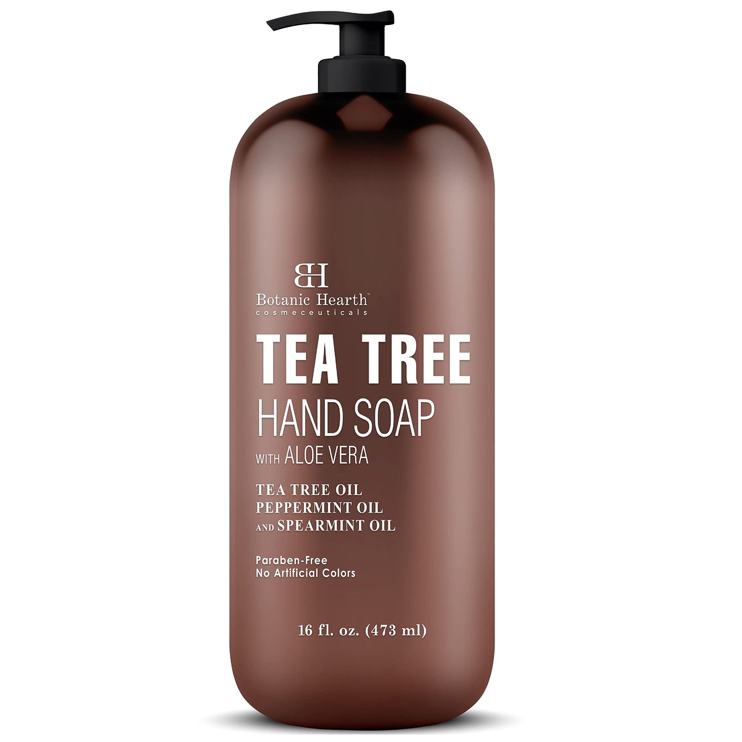 Botanic Hearth Tea Tree Liquid Hand Soap | Sulfate-Free Formula | Aloe Vera & Tea Tree Oil | 16 Fl Oz