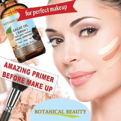 Botanical Beauty CACAY OIL 100% Pure – Anti-Aging Face & Hair Oil, Quick Absorption, 0.5 oz