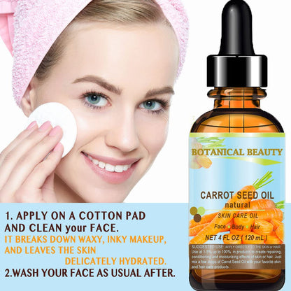 Carrot Seed Oil – 100% Natural, Cold-Pressed Carrier Oil, 60 ml | Botanical Beauty