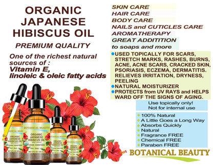 Botanical Beauty Organic Hibiscus Oil — Cold-Pressed Hibiscus Sabdariffa, 2 oz