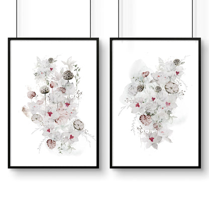 Botanicals art | Set of 2 wall art prints