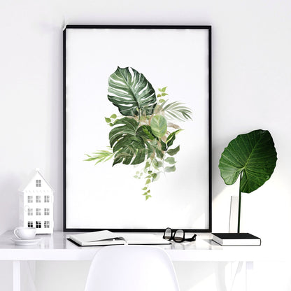 Framed Botanical Prints Set of 3 | Tropical Wall Art