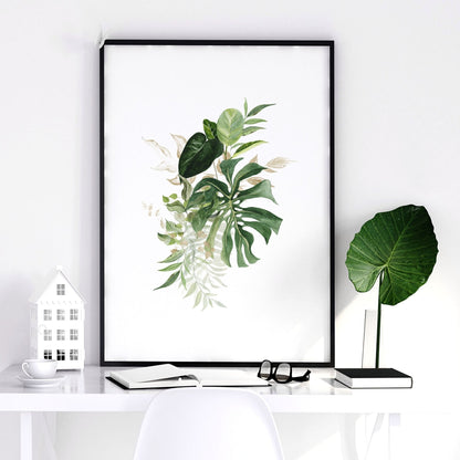 Framed Botanical Prints Set of 3 | Tropical Wall Art