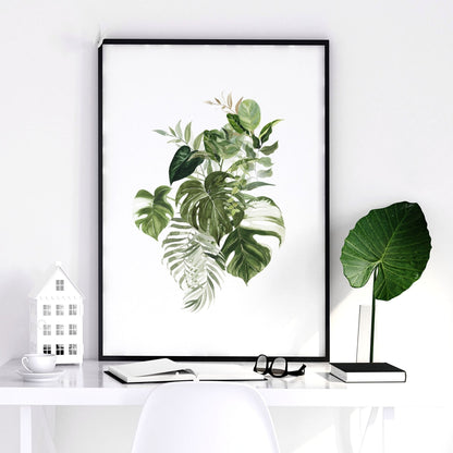 Framed Botanical Prints Set of 3 | Tropical Wall Art