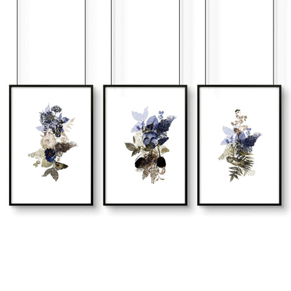 Wall paintings for kitchen | set of 3 Botanical art prints