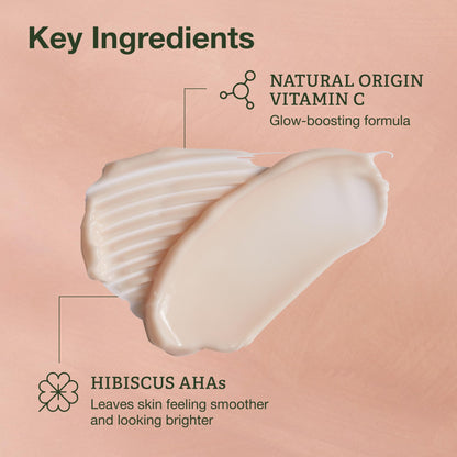 Botanics All Bright Recharging Night Cream – Vitamin C Hibiscus AHA Face Moisturizer (1.69 oz) | Hydrating & Smoothing