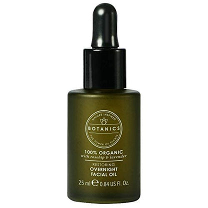 Botanics Organic Restoring Overnight Facial Oil 25ml – Nighttime Skin Nourishment