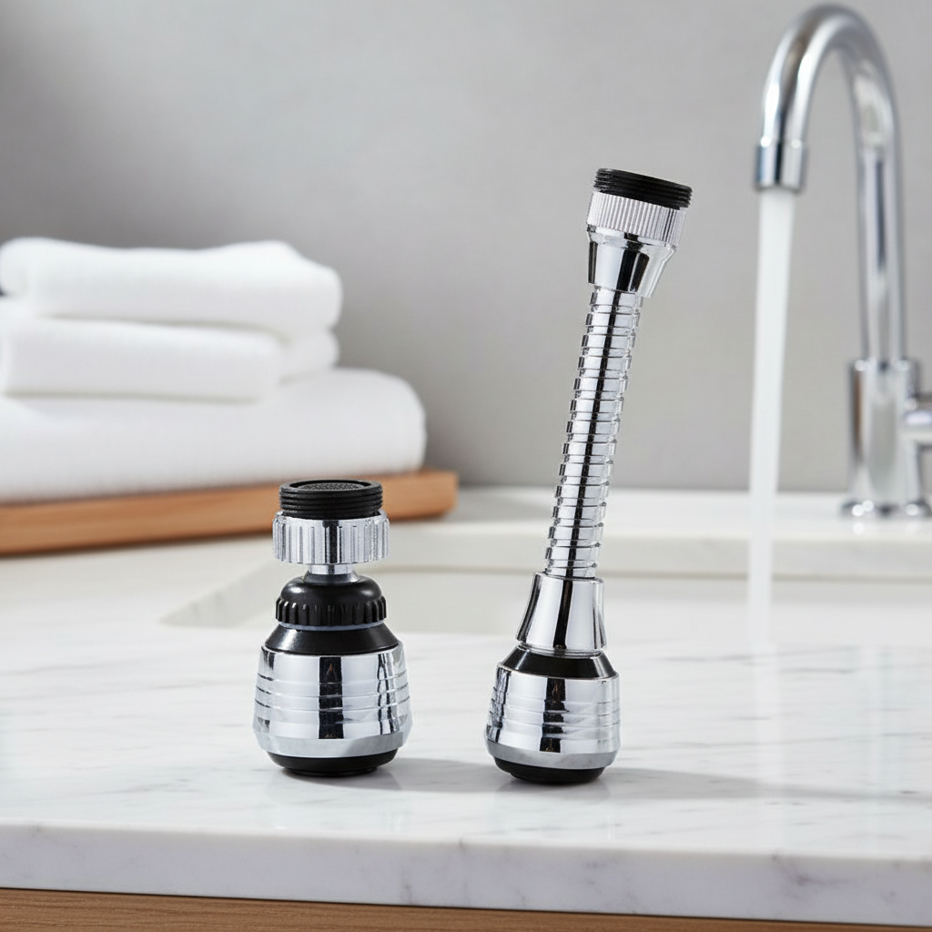 360° Rotatable Faucet Extender with 2 Spray Modes Water Saving Kitchen Tap Bubbler